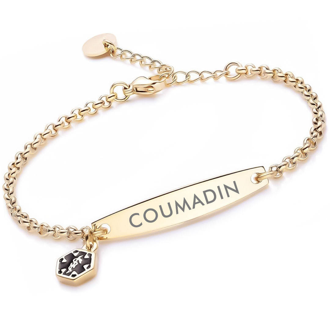 Women's Coumadin Medical Alert Bracelet