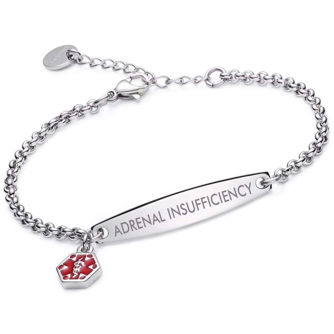 Women's Adrenal Insufficiency Medical Alert Bracelet – My Medi Friend