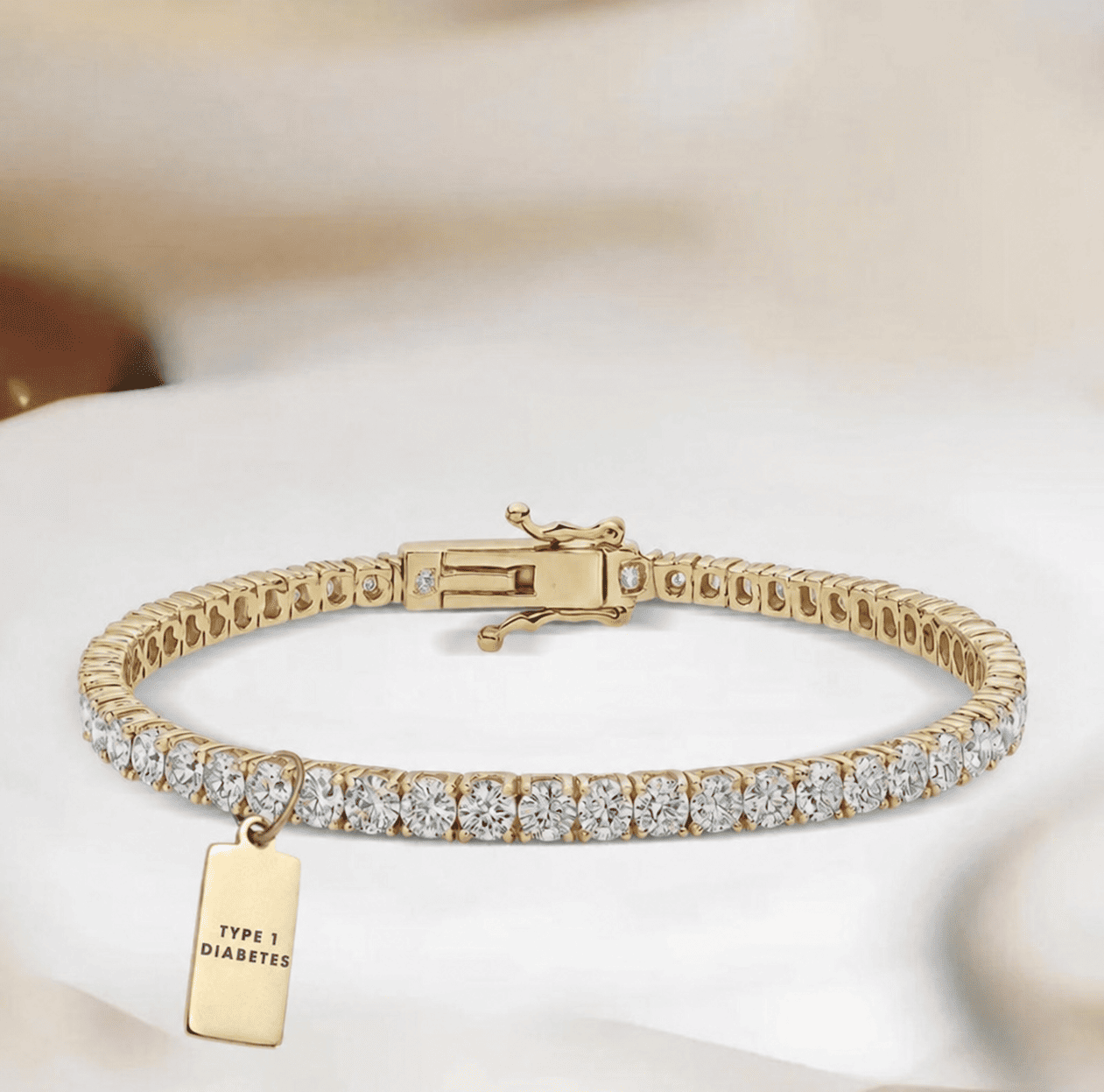 Women’s Tennis Plate Diabetes Medical Alert Bracelet