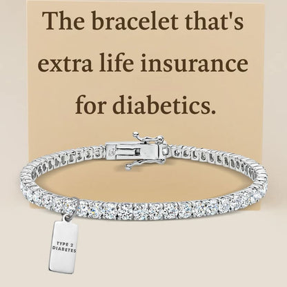 Women’s Tennis Plate Diabetes Medical Alert Bracelet