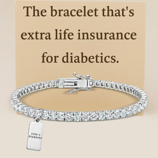 Women’s Tennis Plate Diabetes Medical Alert Bracelet