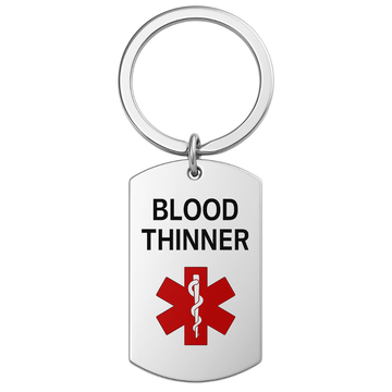 Blood Thinner Medical Alert Keychain