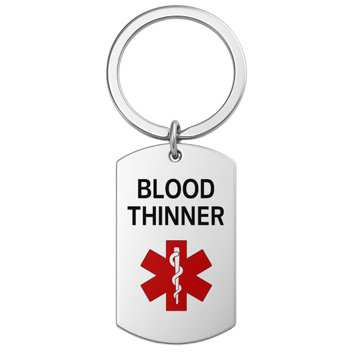 Medical Alert Keychain (Blood Thinner)