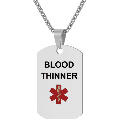 Medical Alert Necklace (Blood Thinner)