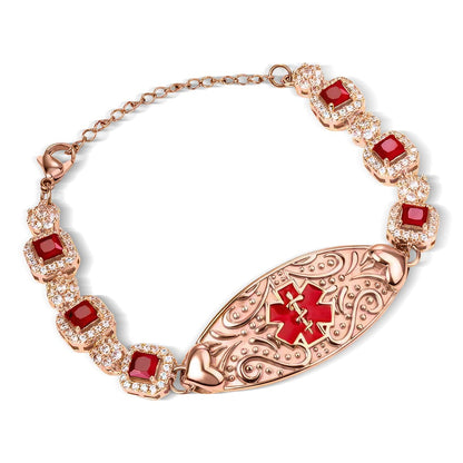 Detailed Women Diabetes Bracelet