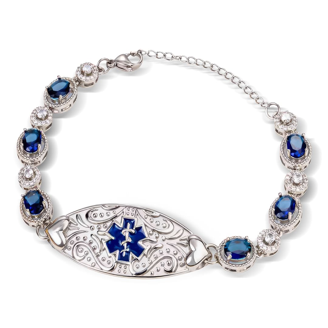 Detailed Women Diabetes Bracelet