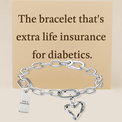 Barbed Wire Heart Diabetes Bracelet