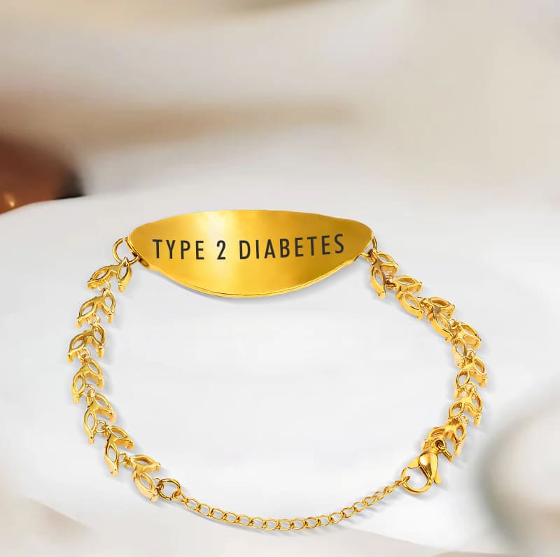 Detailed Women Diabetes Bracelet
