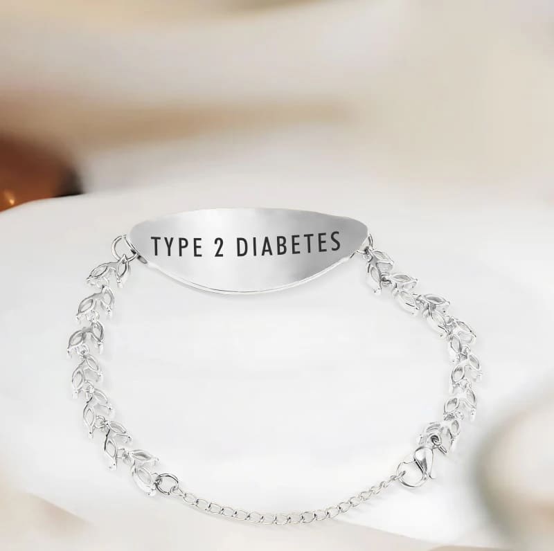 Detailed Women Diabetes Bracelet