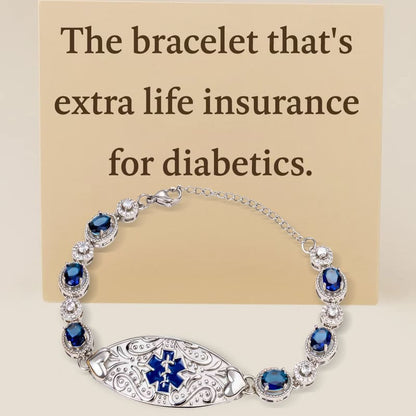 Detailed Women Diabetes Bracelet