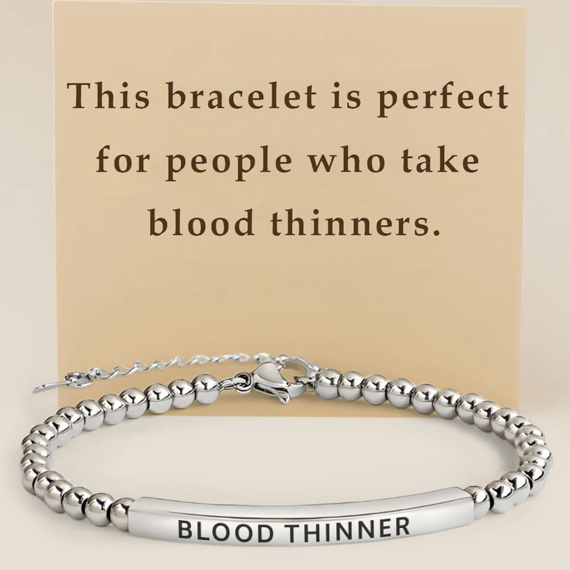 Women's Slim Blood Thinner Medical Alert Bracelet