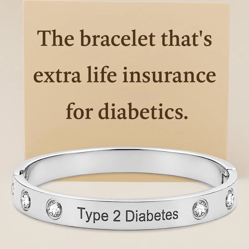 Women's Bangle Diabetes Medical Alert Bracelet