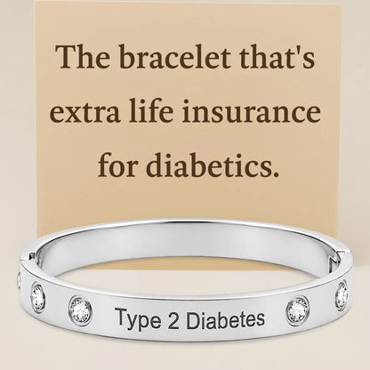 Women's Bangle Diabetes Medical Alert Bracelet