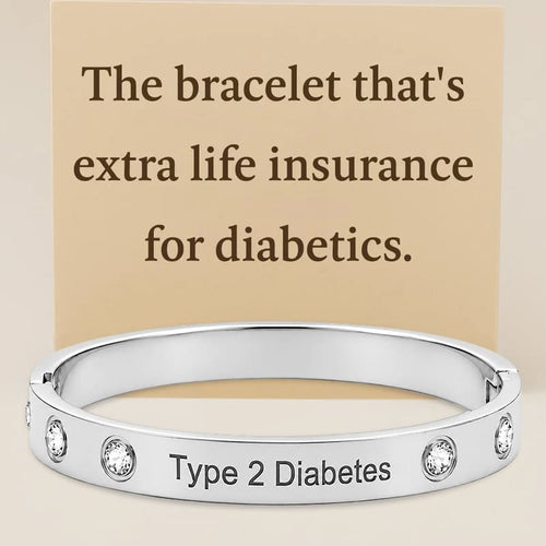 Women's Bangle Diabetes Medical Alert Bracelet