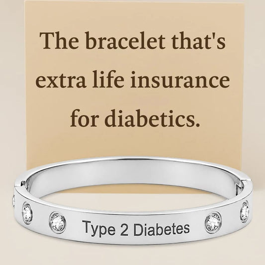 Women's Bangle Diabetes Medical Alert Bracelet
