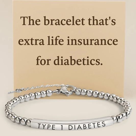 Women’s Slim Type 1 Diabetes Medical Alert Bracelet