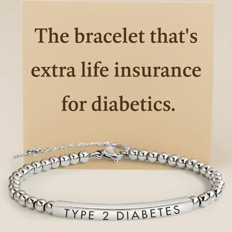Women's Slim Diabetes Medical Alert Bracelet