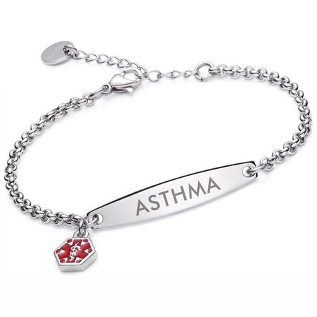 Women's Asthma Medical Alert Bracelet