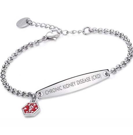 Women's Chronic Kidney Disease Medical Alert Bracelet