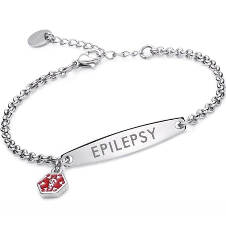 Women's Epilepsy Medical Alert Bracelet