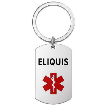 Eliquis Medical Alert Keychain