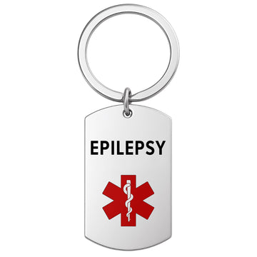 Epilepsy Medical Alert Keychain