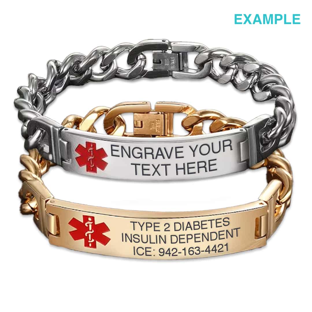 Bracelet for all medical conditions, personalized to fit your needs.
