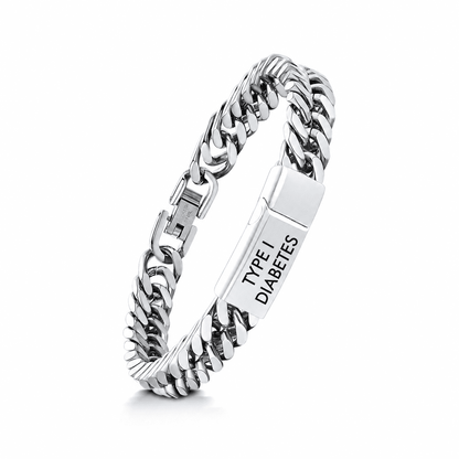 Men’s Cuban Link V2 Diabetes Medical Alert Bracelet