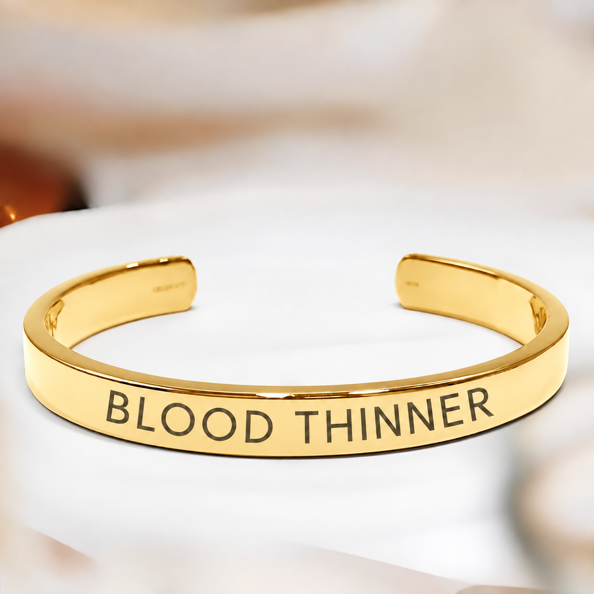 Women’s Half Cuff Blood Thinner Medical Alert Bracelet