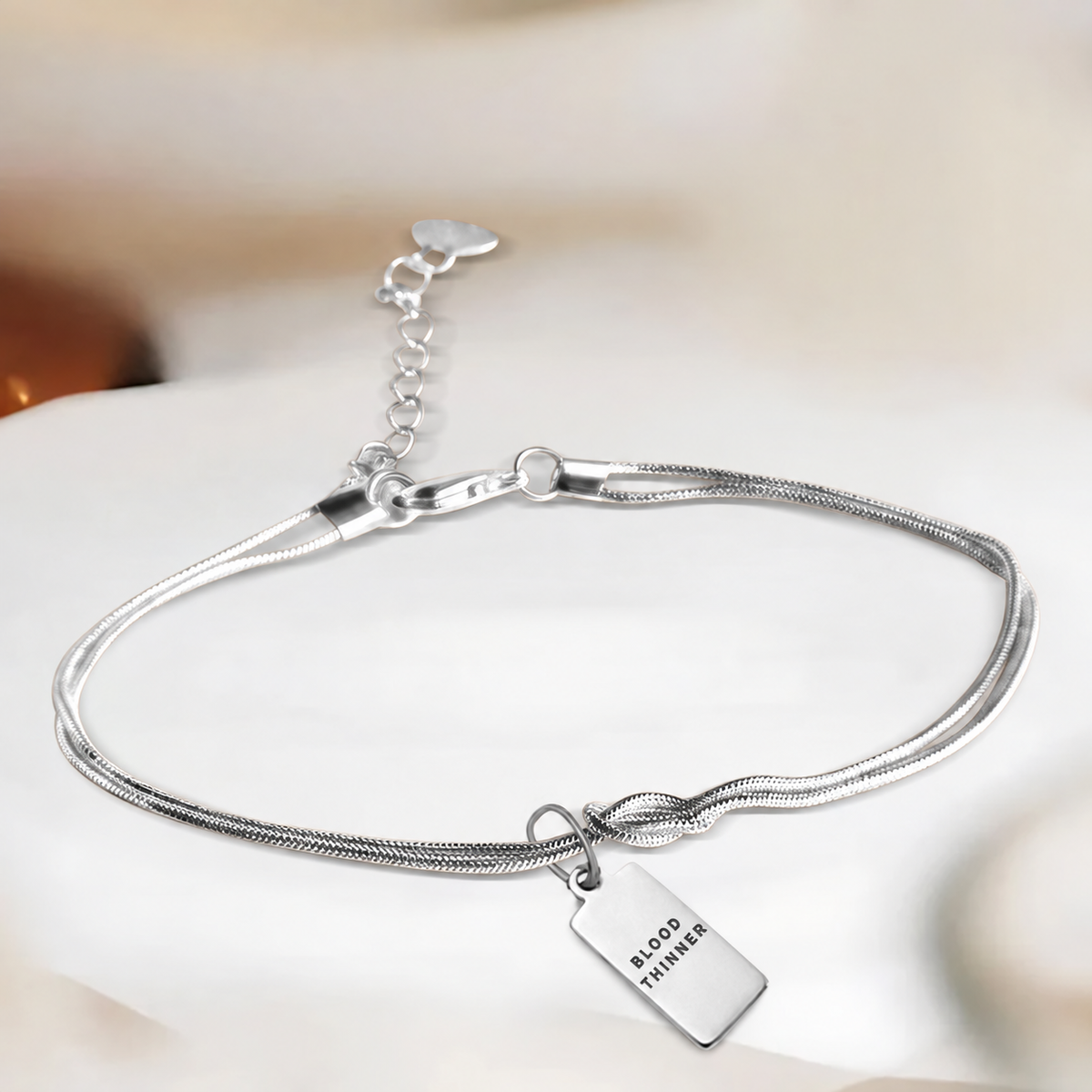 Women’s Forever Knot Blood Thinner Medical Alert Bracelet