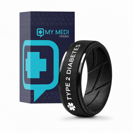 Men's Diabetes Medical Alert Ring
