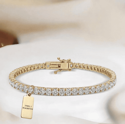 Women’s Tennis Plate Diabetes Medical Alert Bracelet