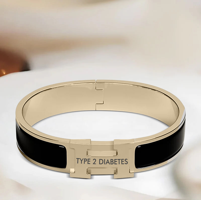Women Click H  Diabetes Medical Alert Bracelet