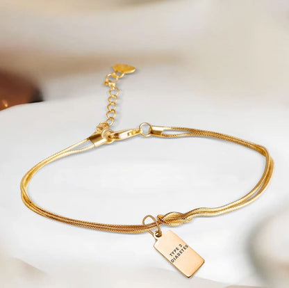 Women’s Forever Knot Diabetes Medical Alert Bracelet
