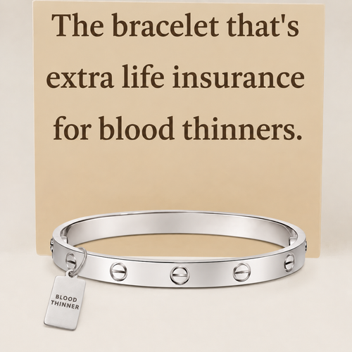 Women’s Classic Love Blood Thinner Medical Alert Bracelet