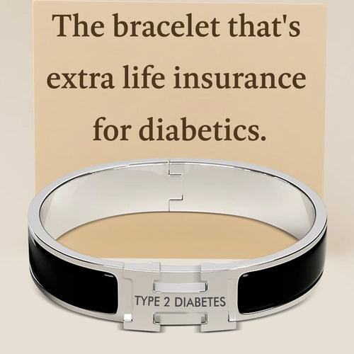 Women Click H  Diabetes Medical Alert Bracelet