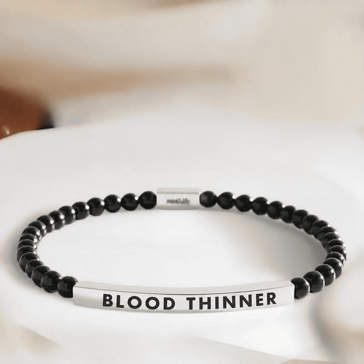 Slim black blood thinner silver