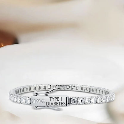 Women’s Tennis Engraving Diabetes Medical Alert Bracelet