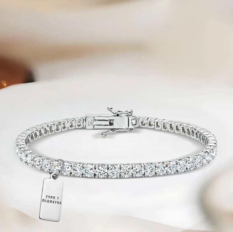 Women’s Tennis Plate Diabetes Medical Alert Bracelet