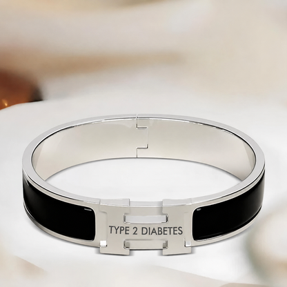 Women Click H  Diabetes Medical Alert Bracelet