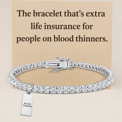 Women’s Tennis Plate Blood Thinner Medical Alert Bracelet