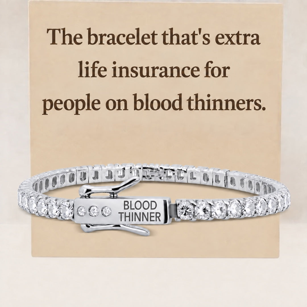 Women’s Tennis Engraving Blood Thinner Medical Alert Bracelet