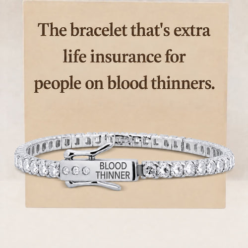 Women’s Tennis Engraving Blood Thinner Medical Alert Bracelet