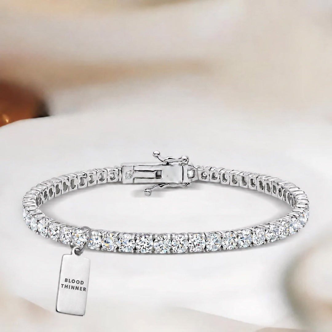 Women’s Tennis Plate Blood Thinner Medical Alert Bracelet