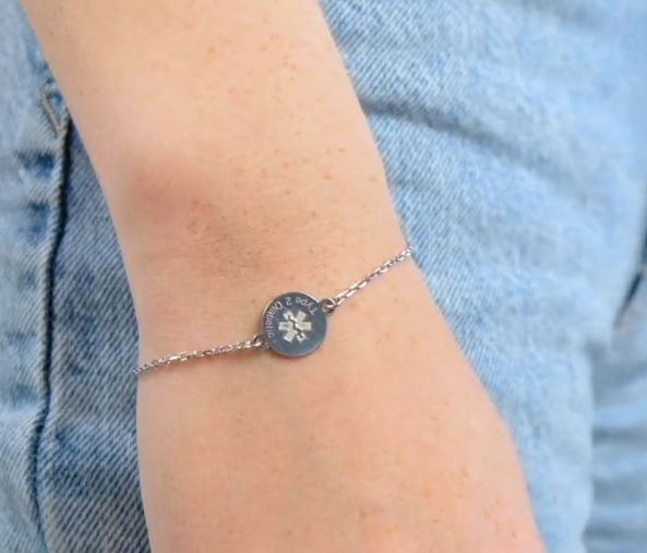 Woman's Custom Medical ID Bracelet