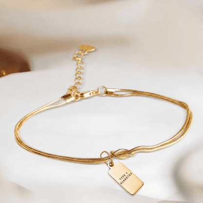 Women’s Forever Knot Diabetes Medical Alert Bracelet