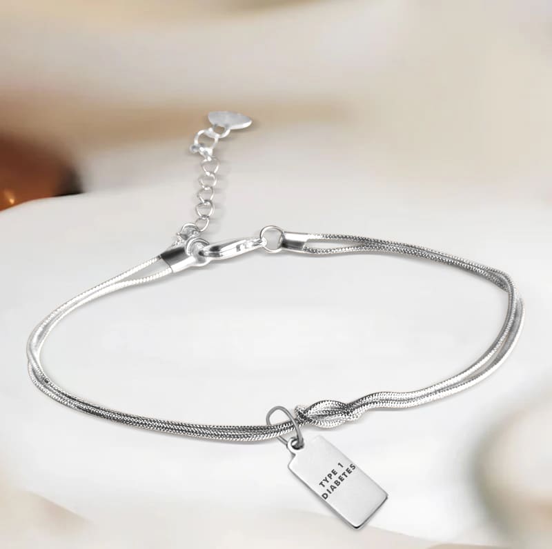 Women’s Forever Knot Diabetes Medical Alert Bracelet