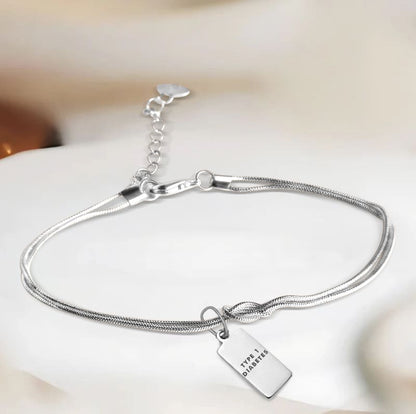 Women’s Forever Knot Diabetes Medical Alert Bracelet