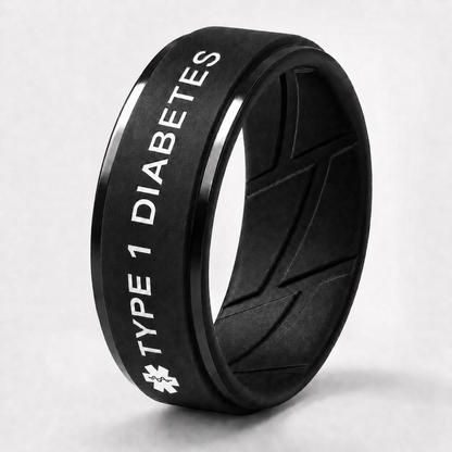 Men's Diabetes Medical Alert Ring