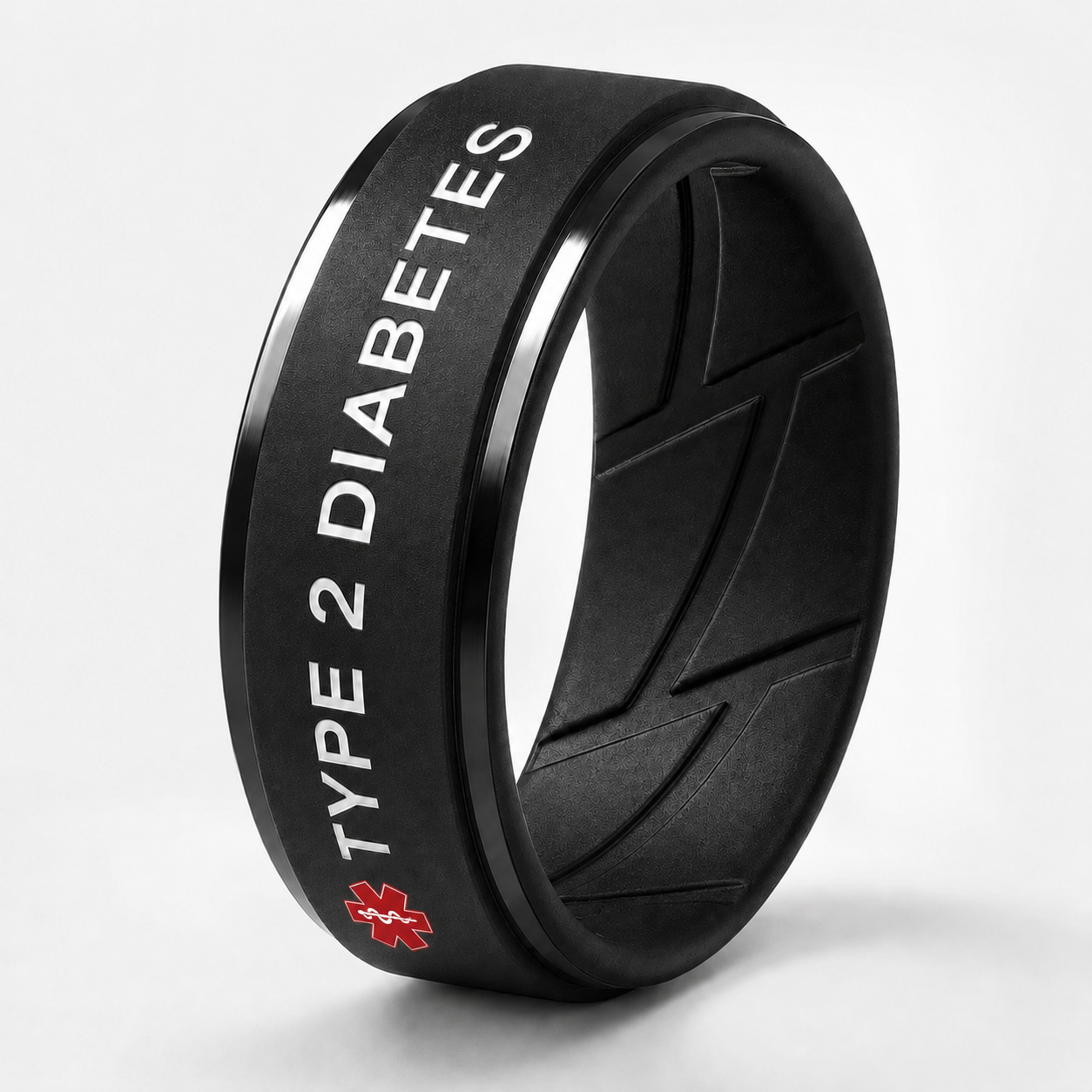 Men's Diabetes Medical Alert Ring
